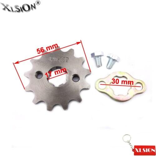 XLSION Aftermarket 420 13 Tooth 17mm ID Front Engine Sprocket For 50cc 70cc 90cc 110cc Pit Dirt Bike ATV Quads Kazuma