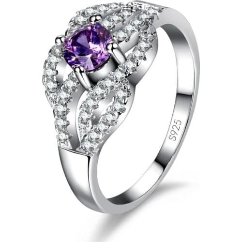 Boutique Women Wedding Engagement Elegant 925 Sterling Silver Rings Fashion Jewelry Birthday Gift Claw Design Ring