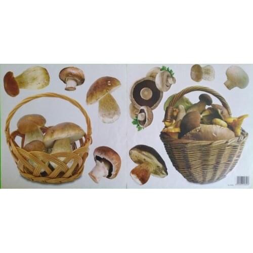 12 packs/box MUSHROOMS PVC Sticker DIY Wall Kitchen Kids Living Room Door Plate Cup Vase Tile Accessory Functional Toy Hobby