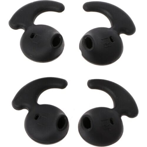 2 Pairs Black Silicone Earbud Eartip Replacement For Samsung S6 Sports Earphone