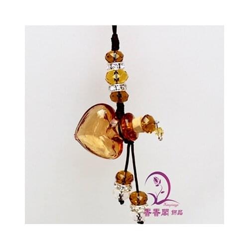 2PCS Murano Glass Perfume Cellphone Strap Heart ,Perfume glass pendant jewelry, murano essential oil bottle Pendants