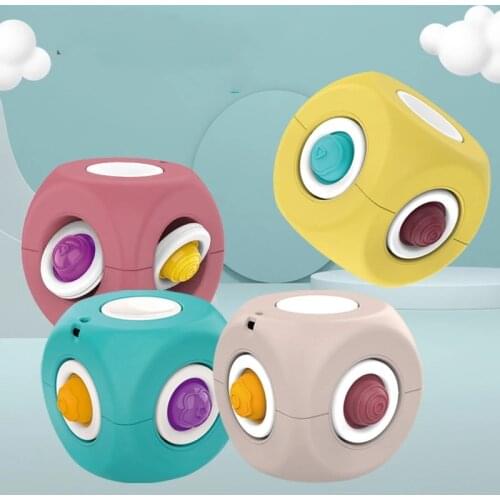 2021 New Design 2 in 1 Party Favor Sensory Spinner Pop Popping Hand Spinners Cube Fidget Toys