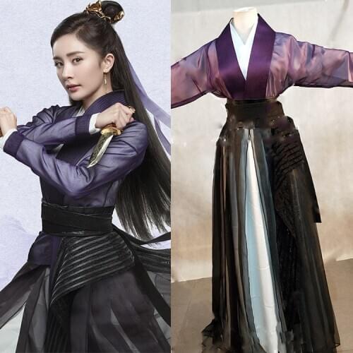 3 Designs Yang Mi Swordlady Female Costume Hanfu for Newest TV Play Empress of Fu Yao Drama Costume