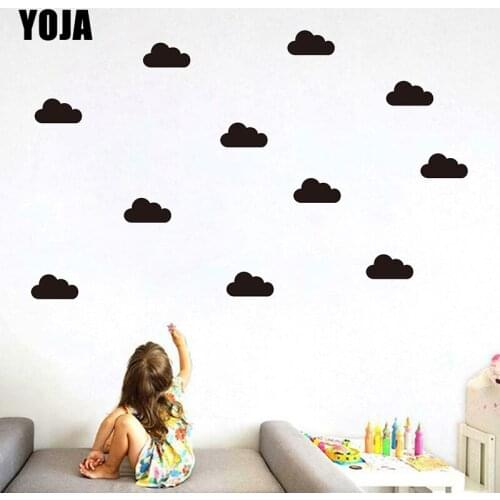 YOJA 5×2.6CM 30PCS Clouds Lovely Childrens Bedroom Wall Sticker Modern Decor Home Accessories 8WS0005