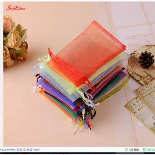 50Pcs High Quality Heart-shaped gilded yarn bag organza bags small 30*40cm Jewelry Packaging Bags Wedding decoration 5zSH321