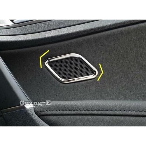 For Volkswagen VW Golf7 Golf 7 2014 2015 2016 2017 Car Stick Stainless Steel Rear Back Speaker Sound Audio Trim Frame Lamp
