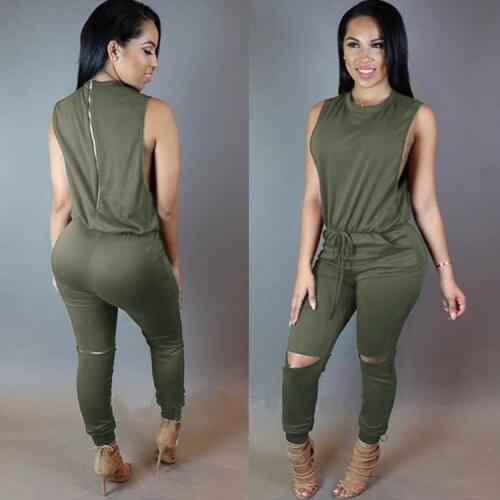 Hollow sexy jumpsuit Womens jumpsuit combinaison femme