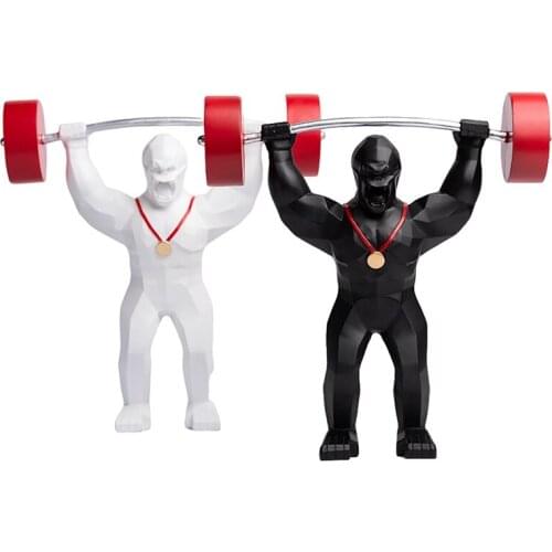 Big King Kong Statue Animal Simulation Crafts Synthetic Resin Sculpture Ornament Gorilla Statue Living Room Home Deco