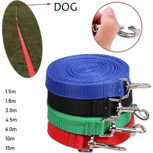 Longer Solid Color Nylon Dog Leashes Outdoor Training Pets Leash Pet Supplies Dogs Cat Walking Harness Collar Leader Rope