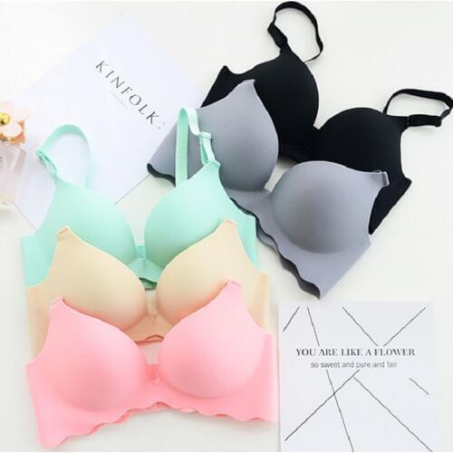 Sexy Deep U Cup Bras For Women Push Up Lingerie Seamless Bra Wire Free The Bralette Backless Plunge Intimates Female Underwear