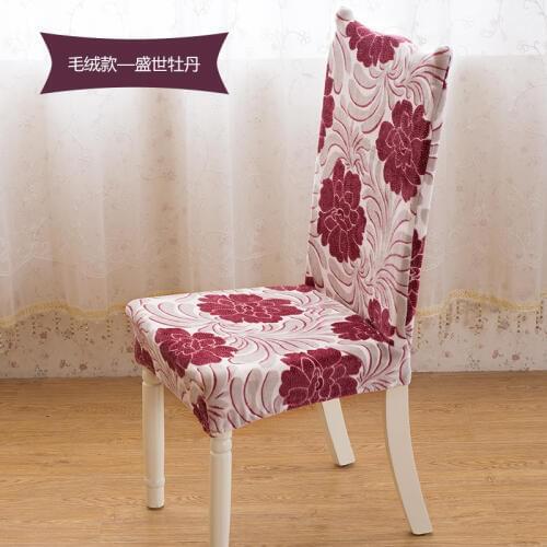 Spandex Velvet Colorful Pattern Dining Chair Cover Anti-Dirty Chair Cover Decoration Home Hotel Wedding Chair Covers