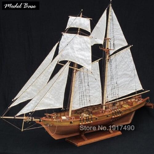 Wooden Ship Models Kits Educational Toy Model-Ship-Assembly Model-Wood-Boats 3d Laser Cut Scale 1/50 HARVEY 1847 (2011 Edition)