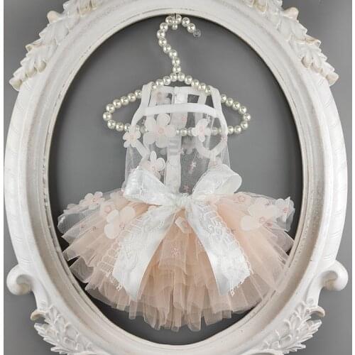 Design Lace Bowknot Dress Princess Wedding Dress for Cats Teddy Poodle Yorkshire Summer Cloth for Small Pet XS-XL