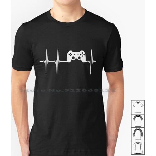 Gaming Heartbeat T Shirt 100% Cotton Video Games Videogames Esports Riotgames Online Games Online Gaming Gamergirl Gaming
