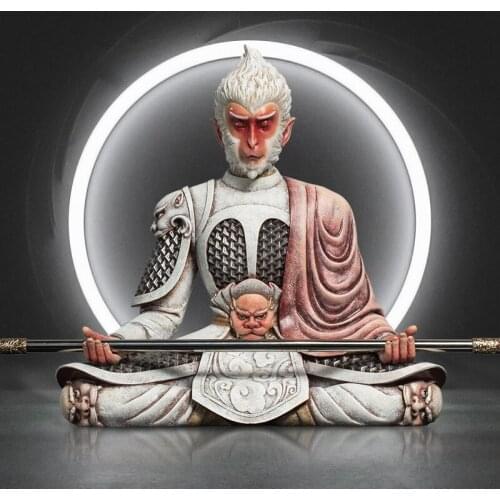 CHINESE FIGHT BUDDHA QI TIANDASHENG SUN WUKONG RESIN ORNAMENTS HOME LIVINGROOM TABLE FIGURINES CRAFTS OFFICE DESKTOP DECORATION