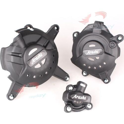 Arashi LOGO For YAMAHA YZF R25 R3 MT-03 Engine Cover Set Guard Protector Engine Case Cover Guard 14-16