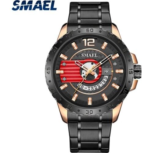 Fashion Men Watch Stainless Steel Strap Auto Date Male Clock Analog Watches Gold 9178 Business Mens Wristwatch reloj hombre