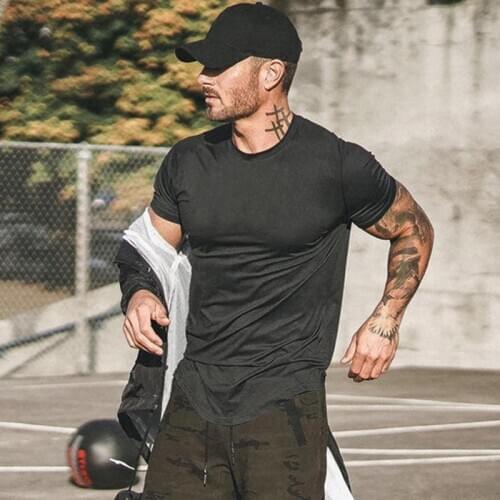 Men Compression Running T-Shirt Fitness Tight Short Sleeve Sport Tops Tees Training Jogging Sportswear Quick Dry Gym Sportswear