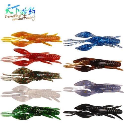 80mm 5.5g 5pcs/pack Soft Fishing Lures Iscas Artificiais Para Pesca Fishing Wobblers Silicone Bait Worm Swimbaits Leurre Souple