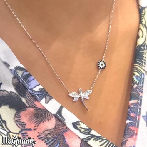 New Design The Genres Change Dragonfly Silver Lady necklace