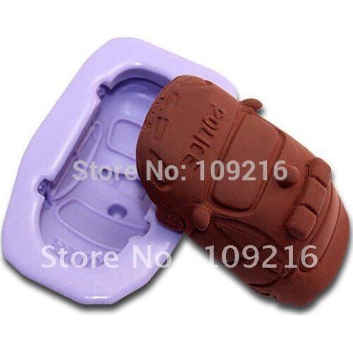Wholesale!!!1pcs The Police Car (R1005) Silicone Handmade Soap Mold Crafts DIY Mold