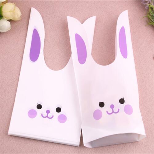 Wholesale 50pcs/lot 10x17cm Lovely Pokemon Party Packaging Biscuit Sachet Cadeau Cute Rabbit Ear Bakery Cookies Bags