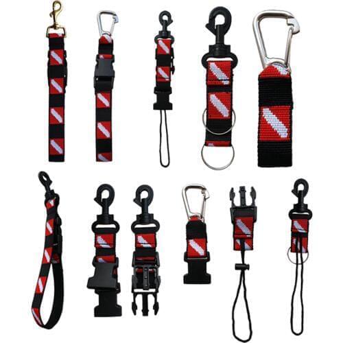 Perfeclan Durable Scuba Diving Fin Mask Gear Holder Keeper Lanyard Strap Safety Clip Scuba Dive Gear Holder Lanyard