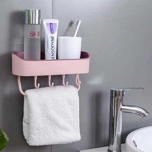 Bathroom Storage Rack Kitchen Drain Rack Toilet Storage Basket Toiletries Storage Rack Shampoo Shower Wall-Mounted Storage Rack