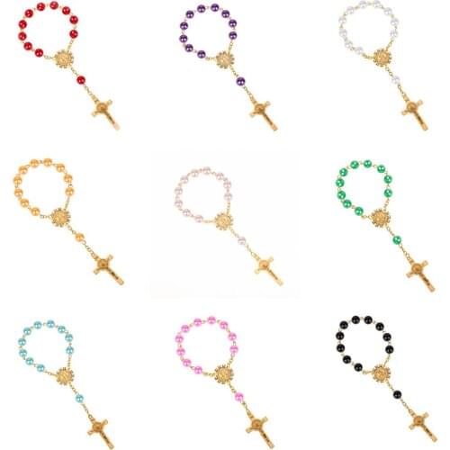 Religious Ornaments Religion Catholic Communion Cup Gift Center Golden Cross Rosary Bracelet Bead