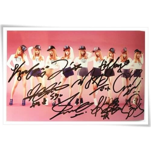 SNSD autographed signed original photo 9 inches 22.8*15.2 cm collection new korean freeshipping 11.2016 C
