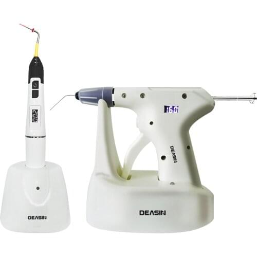 Dental Endo Obturation System R20 2 in 1 Hot Melt Filling Gun Pen OLED LCD Display 4PCS Heating Tip Endodontic Dentistry Tool