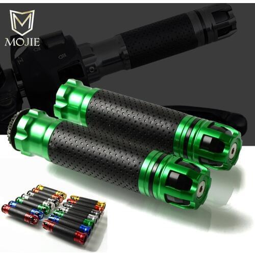Universal Motorcycle Handlebar Hand Handle Grips Hand Bar Ends For Kawasaki ZXR400 ZRX400 ZZR400 ZZR1200 ZZR1400 ninja 300 250