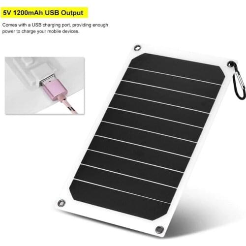 High quality Portable 10W IP64 Waterproof Solar Panel Mobile Power Charger 5V USB Powerful Charging