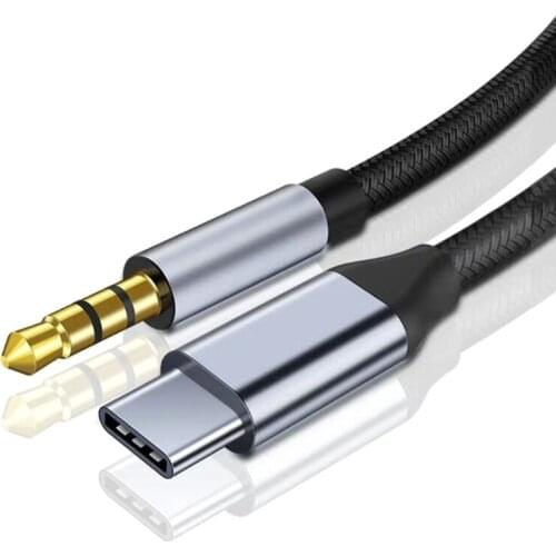 High Quality Type C to 3.5mm Headphone Stereo Cord Adapter 3.5mm Audio Aux Jack Cable 0.5M-1.5M / 1.6Ft-4.92Ft