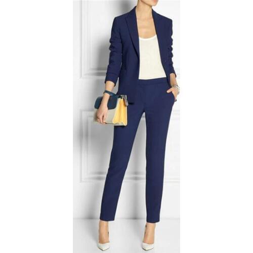 Navy Women Spring Suits Business Women PantSuit Business Suits Formal Female Work Wear Summer 2 Pieces for Female Custom Made