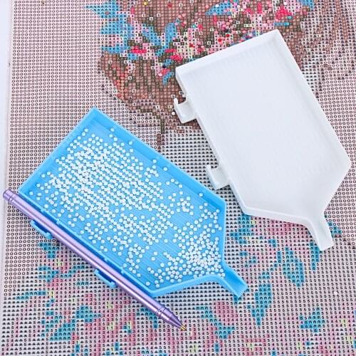 1PC 5D DIY Diamond Painting Plastic Tray Diamond Embroidery Accessories Large Capacity Big Drill Plate Cross Stitch ​Tools