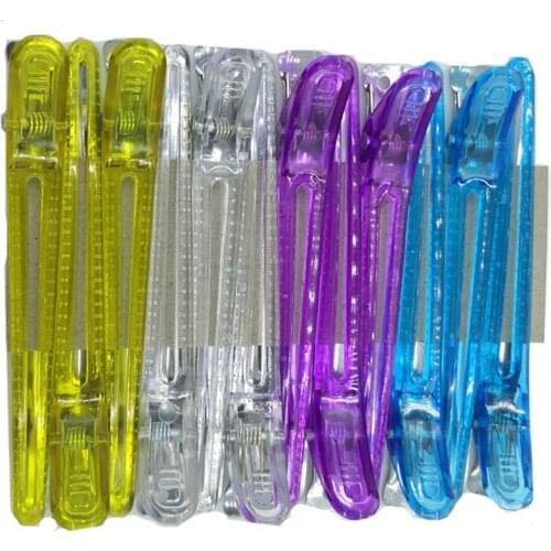 10pcs Transparent Sectioning Duckbill Clips Hairdressing Salon Hair Grip DIY Hair-Styling Clips Random Color
