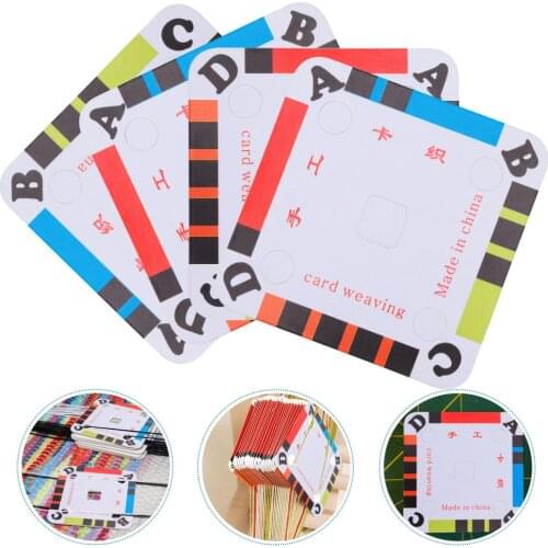 100Pcs Weaving Cards Paper Loom Cards Tablet for Loom Weaving Supplies