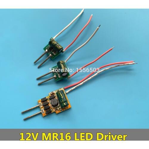100 PCS MR16 LED Driver Lighting Transformers 1W 3W 5W 7W 12V input DC AC current 280ma 300ma 600ma for lamp cup spot light