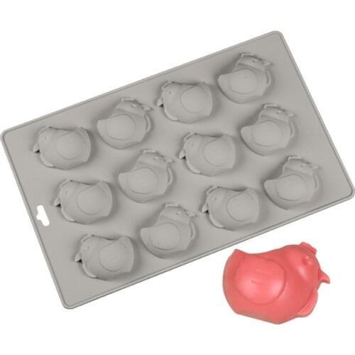 12 Hole Chick Silicone Chocolate Mold For Cookie Pastries Mould DIY Candy Maker Ice Cube Tray Fondant Cake Decorating Tools