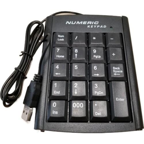 19 Keys Notebook Laptop Desktop Computer PC USB Numeric External Digital Keyboard