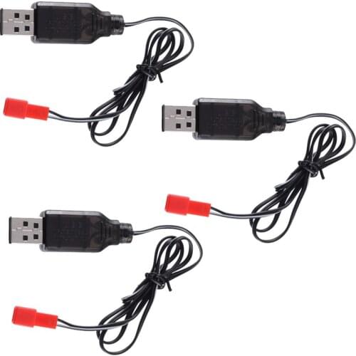 3PCS Universal JST USB Charger Cable 3.7V Charger for RC Drone Quadcopter RC Helicopter Charger Adapter Accessory