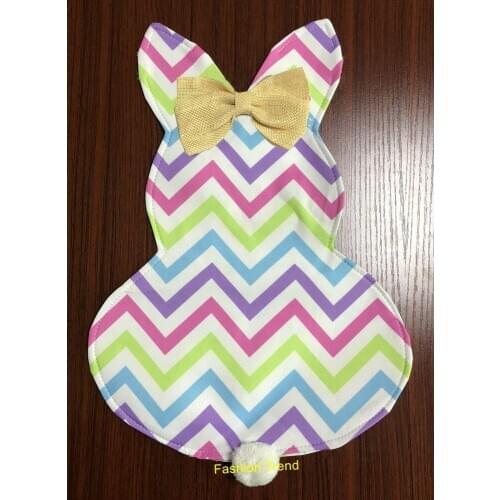 30pcs/lot wholesale customized chevron easter bunny garden flag for decoration monogram polka dot decoration yard flags