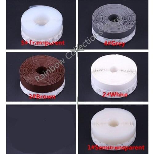 35mm *5m 5 colors sliding sash door window weatherstripping Self-adhesive glass sealing strips tape Door Bottom Sweep hardware
