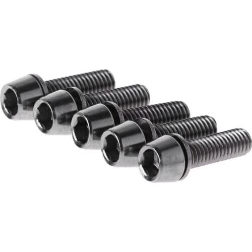 5pcs Bicycle Screw M5x20mm / M6x20mm With Spacer Stem Riser Parts MTB Road Bike