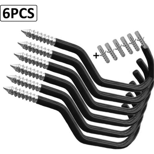 6Pcs Bike Wall Stand Holder Large Road Bicycle Storage Hooks Wall Mount Bike Cycle Hanger Brackets Cycling Bicycle Parts