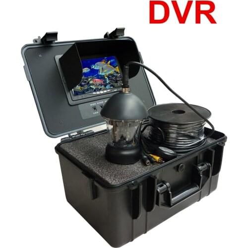 7 Inch Monitor Underwater Fish Finder Video Camera 12Pcs White Led Light With DVR Rotate 360 Degree 20m Cable