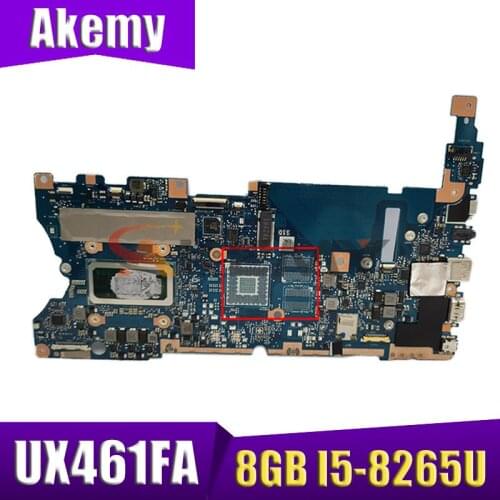 Akemy UX461FA original motherboard with 8GB I5-8265U For ASUS UX461FN UX461F UX461FA laptop motherboard mainboard test full 100