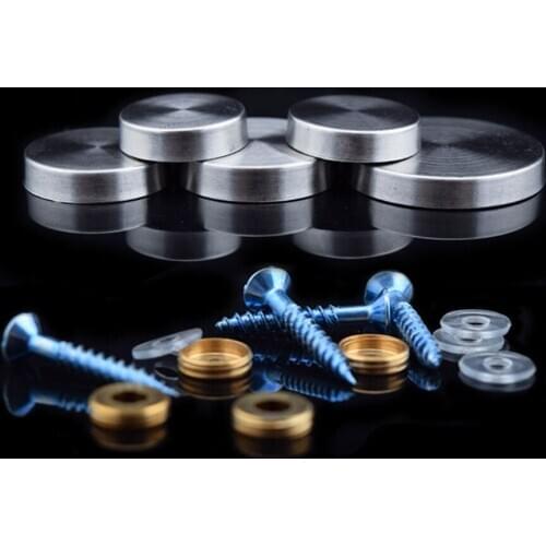 DHL Free Shipping Stainless Steel 22mm Diameter Hex Bolts Screw Caps Covers Balcony Glass Panels 500Pcs/lot