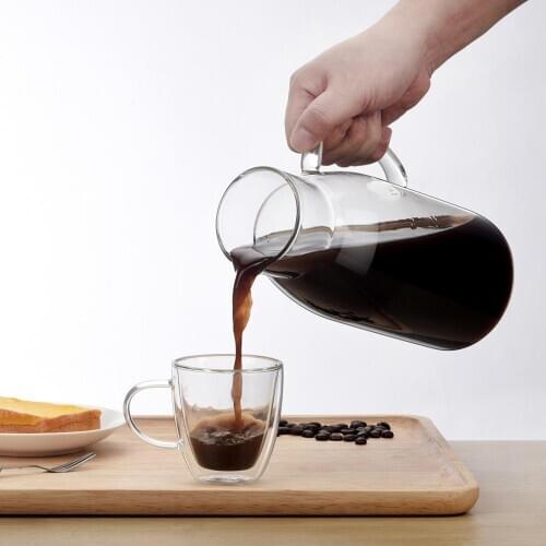 Household Coffee Tea Maker Pot 100x270x100mm Coffee Kettle Pot Glass Teapot